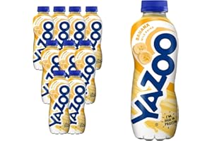 YAZOO Banana Milkshake Milk Drink, High in Protein & Calcium, 400 ml (Pack of 10)