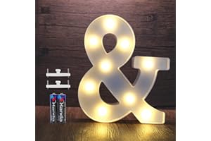 SMOTOT LED Buchstaben Lichter Alphabet Lampe Buchstabe Beleuchtung Lampe Beleuchtete Nachtlichter Dekoration für Geburtstag Weihnachten Hochzeit Party Valentinstag mit 2AA Batterie Spurlose Haken