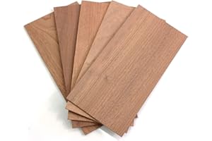 wodewa Juego de chapa de madera Caoba 4mm de espesor 30 x 14cm | 5 unidades Tableros de madera real para artesanía Modelo manualidades marquetería Restauración