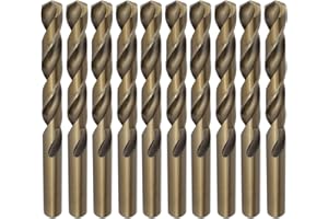 Weischer® - HSS-Co Spiralbohrer Ø 1,0 mm | 10 Stück | Stahlbohrer Metallbohrer Eisenbohrer | Cobald Bohrer für Metall, Stahl, Aluminium, Edelstahl | stabil & bruchfest
