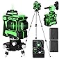 Kreuzlinienlaser 30M KKmoon 3 x 360 3D 12 Linien selbstnivellierendes Lasernivellierungswerkzeug mit Stativständer und 2…