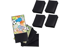 Moocuca 400 Pcs Protege Carte, Pochette Carte 66 * 91mm, Pochettes Standard Card Sleeves Noir pour Carte Magic, Star Wars, Yugioh