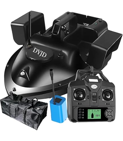 Esyogen RC Köderboot 500m Reichweite - Fernsteuerung Mit 1.5kg Köderkapazität & LED Für Nachtangeln