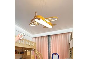 AUCF Kinderzimmer Deckenleuchte LED Flugzeug Deckenlampe Kinderlampe Modern Dimmbar Fernbedienung Kronleuchter Beleuchtung Jungen Und Mädchen Schlafzimmer Wohnzimmer Arbeitszimmer Esszimmer Pendelleuchte