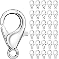 WLLHYF 100PCS Lobster Clasp, Silver Lobster Claw Clasps Lobster Clasp for Jewelry Making, DIY Necklace, Bracelet, Earring Accessories 12mm