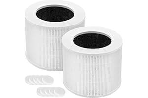 GETALONG Confezione da 2 filtri HEPA di ricambio compatibili con purificatore d'aria Levoit Core Mini-RF, sistema di filtraggio 3 in 1, filtro HEPA H13 True