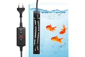 Nobleza - Riscaldatore per Acquario 30-100L, Riscaldamento per Acquario sommergibile da 100W, Riscaldatore per Serbatoio al Quarzo di Sicurezza, Regolatore di Temperatura Esterno (15-35°C)