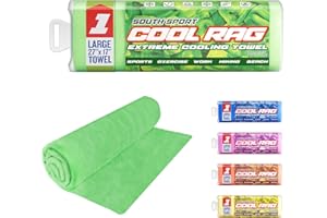 SOUTH SPORT Cool Cool RAG Extreme Cooling Towel for Heat Relief - PVA Cooling Towel for Workout, Gym, Running and for Other Outdoor Sports - Cooling Lag for Neck - Cool Towel for Quick Cooling