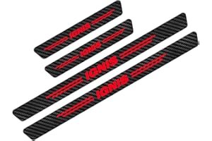 WYXAXNM 4 Stück Auto Kohlefaser Einstiegsleisten TüRschweller Aufkleber, für Suz-uki Ignis AntiKratz Schutzleisten Kick Plates Schutz, Abnutzungs Türschwellen Abdeckung Protector Tuning Styling Zubehör