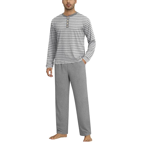 Ekouaer Heren pyjama korte pyjama katoen korte mouwen T