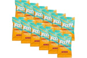 Fatt Keto Cookies - Almond & Vanilla - 12 x 30g - 1.5g Carbs - 100% Natural Snacks - Low Carb, Low Sugar, High Prebiotic Fibre & Sweetener Free - FattBar