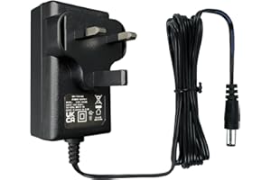 OXZEEWEE 12V 1A 12W 6ft/1.8M Long Power Supply Adapter, AC DC Switching Adapter (Input 100-240V, Output 12Volt 1Amp 1000mA), DC 12V 5.5x2.1mm Wall Mount Transformer Charger Plug, UKCA Listed