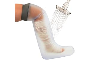 BLJ®️ Protector Escayola Pierna Adulto Ducha - Funda Escayola Pierna Impermeable, Flexible y Reutilizable para Uso Diario + Bolsa de Almacenamiento con Cremallera.