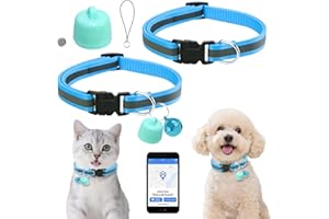 ASTRIVA Katze GPS Tracker Hund Kompatibel mit iOS ＆ Android, Weltweite Standortverfolgung, Katzen Halsband GPS Trackers Ohne ABO, Mini Pet Tracker für Katzentracker Katzentracking Peilsenders (Blau)