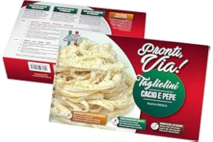 TRADIZIONE ITALIANA GUSTO IN CUCINA 100% NATURALE PRONTI VIA TAGLIOLINI CACIO E PEPE il Piacere della Cucina Tradizionale Italiana, Confezionato per la Tua Comodità