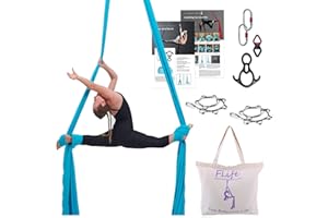 F.Life Aerial Silk Yoga Hammock- Hardware Kit Durable 10 Yards