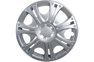 ALBRECHT AUTO-ZUBEHÖR Albrecht kołpaki 16 caly srebrny kołpaki ozdobne do stalowych felg - Aruba kołpaki z wysokiej jakości tworzywa - Kołpaki w oryginalnym opakowaniu Albrecht - Made in EU