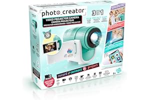 Canal Toys - Videocamera Proiettore Blu per Bambini 3 in 1 - Cattura i tuoi Momenti preferiti e Proiettali - Regalo Bambina e Bambini 8 Anni in su - Funzione Cast Telefono - 27 Effetti - CLK 039