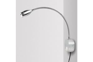 QYH Reading Lights for Books in Bed, Wall Mount Light Minimalist LED Bedside Reading Lamp (3W, Warm White)