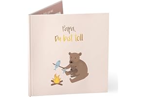 mintkind® Geschenkbuch "Du bist toll" zum Ausfüllen – persönliches Geschenk für Papa – Vatertagsgeschenk mit Sprüchen, Platz für Fotos & Botschaften – Buch von Tochter oder Sohn