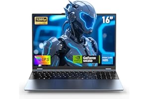 FUNYET Portátil gaming de 16 Pulgadas, Gráficos Discretos GeForce MX350, Notebook Procesador N95 (hasta 3.4Ghz), 32GB RAM 1TB SSD, FHD 1920x1080, Teclado Retroiluminado Laptop Computer，Conector Tipo-C