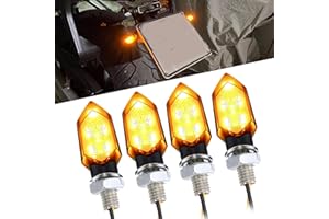 Esshogo Frecce Moto, 4 pezzi 12V Frecce LED Moto, Luci di Svolta, Mini luci per Moto Impermeabili, Motorbike indicatore, Omologate Per Il Giorno E La Notte, Adatto Per Da Strada