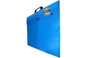 Westfolio Type G Expandable Folio Carry Case Blue A2, For Art, Paper, Carry Bag Folder, Essentials For Students Art, Artwork, For School, Art Class, University, College, Homework, Projects