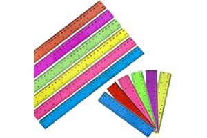WEFINEST 12 Stück Lineal Kinder, Bunt Kunststoff Lineal 30 cm und Lineal 15cm Grundschule mit Metrische&Inch-Skala, Lineal Klein, Transparent Kleines Lineal Grundschule für Schule Büro Zuhause Kinder Mädchen
