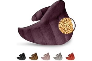 LESCHI XXL Cuscino termico per microonde (60x28cm), 100% cotone e grano biologico, cuscino riscaldante a 11 camere, viola, ideale per alleviare tensioni su cervicale, spalla, schiena, collo