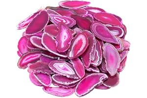 KYEYGWO 10 Pcs Polished Agate Geode Slices Stone for Home Decoration, Irregular Healing Crystals for Jewelry Making, Place Cards for Weddings