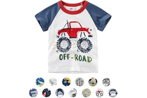 EDOTON Unisex Baby T-Shirt Baumwolle Süß Karikatur Tier Muster Tops für 1-7 Jahre Alt
