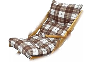 EffeDecor Cuscino Imbottito per Ricambio Poltrona Sedia Sdraio Relax Made in Italy Ideale per Interno,Esterno,Giardino,Terrazzo,Cortile Disponibile in Varie Colorazioni (1, Marrone a quadri)