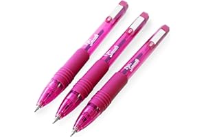 Zebra Z-Grip Smooth Lot de 3 stylos à bille rétractables Rose