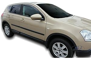 J&J AUTOMOTIVE | Heko Deflecteurs d'air Déflecteurs de Vent Compatible avec Qashqai 2007-2013, Ensemble 2 pi?Ces, Aérodynamique, Montage Facile