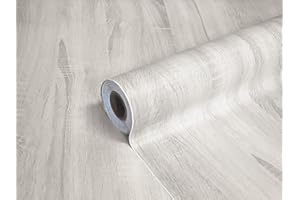 DIMEX LINE DIMEX Film autocollant laminé CHÊNE BLANC pour meubles en bois, cuisine, porte, table, mur - PVC Adhésif Film - Largeur du rouleau: 90 cm