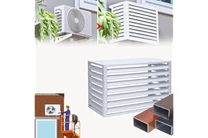 Gguwug 1.5P copri condizionatore copertura condizionatore esterno Recinto condizionatore d'aria nascosto,Copertura AC in Alluminio Per Esterni Rack, Supporto per Carichi Pesanti