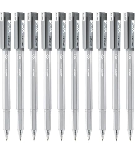 Hauser Germany XO Kugelschreiber 0,7 Mm - 10 Stück Rot - Schlankes Design, Mattes Finish, Langlebige Spitze