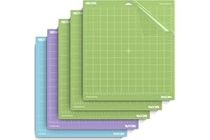 NICAPA Lot de 5 tapis de découpe de rechange pour Cricut Maker 3/Explore 3/Air 2/One/Maker, 3 x StandardGrip, 1 LightGrip + 1 x StrongGrip