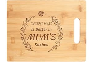 TULOLVAE Mum Birthday Gifts, Bamboo Chopping Board Presents for Mummy from Daughter Son, Gifts for Mum Women on Her Birthday Christmas Valentine's Day, Mothers Day Gifts