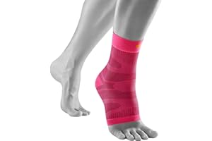 Bauerfeind Rękaw na staw skokowy "Sports Compression Ankle Support", 1 bandaż na staw skokowy z kompresją, ochrona kostek do biegania, fitnessu i sportów z piłką, do noszenia na prawo i w lewo
