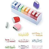 6 Timbri Autoinchiostranti Per Insegnanti - Timbri Educativi Per Bambini Con Simboli Motivazionali - Foto 4