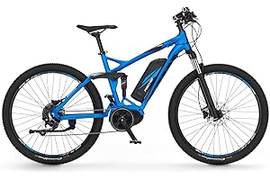 ‎FISCHER Fischer E-Mountainbike, MONTIS EM 1862 E-Bike MTB für Damen und Herren, RH 48 cm, Mittelmotor 80 Nm, 48 V Akku, blau matt, 27,5 Zoll