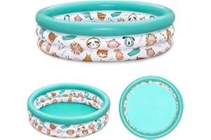 Bestway Safari Pals Kids Paddling Pool, Inflatable Paddling Pool, Kiddie Pool, Green/White