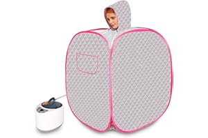 Sauna à Vapeur Sauna Pliable Cabine Portable Home Sauna Infrarouge Spa Tente 84 x 84 x 98cm Saunas avec le Contrôleur de Température à Distance Sauna Infrarouge Couverture de Sauna