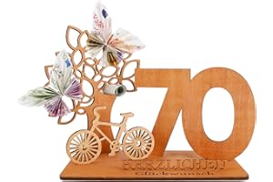 EUES Gästebuch Geburtstag Holzschild, Holz-Schild Fahrrad Baum des Lebens Gästebuch, Geburtstag Mann&frau, Geburtstag Jubiläum, Deko Zahlen 70 Jahre, Für Geburtstagsdeko, Gästebuch Hochzeit (70)
