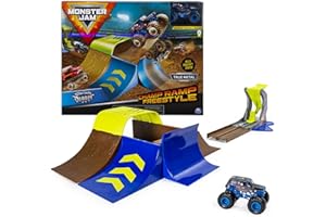 Monster Jam Official Champ Ramp Freestyle Playset Featuring Exclusive 1:64 Scale Die-Cast Son-uva Digger Monster Truck