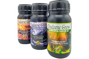 MADAME GROW - Organischer Blütendünger - 3 Phasen der Blüte - Powerblume & Produktiossteigerung - Große Knospen & fettig - Humus, Zucker & MicroNutrients KIT RED ANVIL MG - 3PACK - (3x250ml)