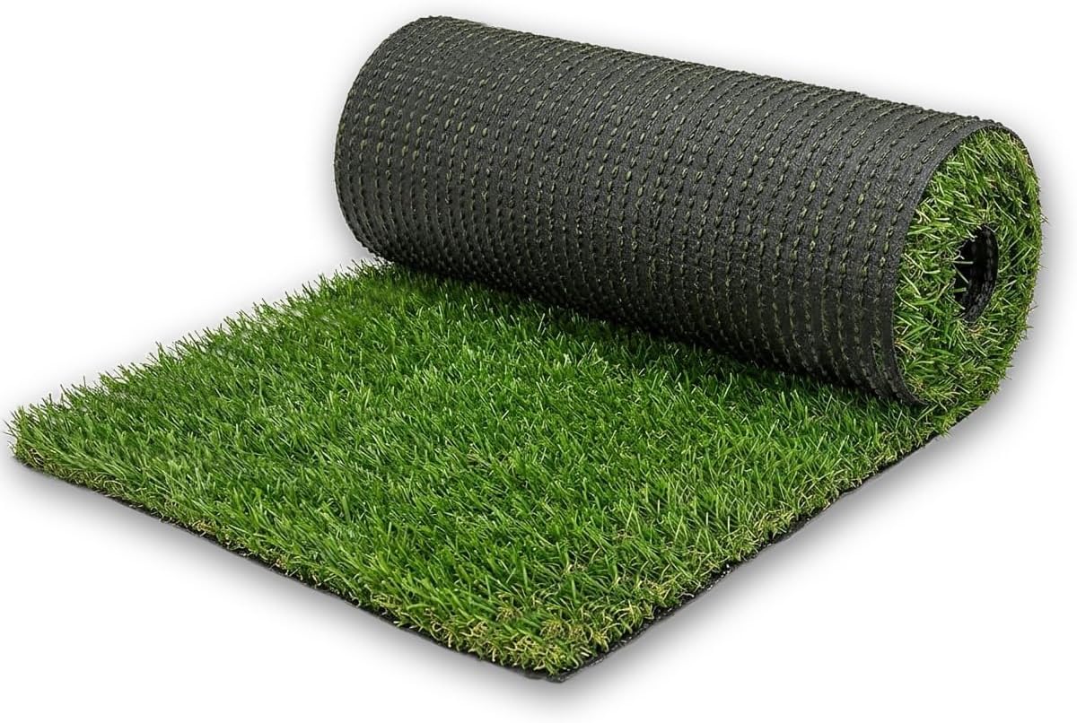 35mm Artificial Grass for Garden, Patio & Balcony, Natural Realistic Fake Lawn Astro Turf, UV Resistant, Soft, Low Maintenance, Pet Friendly Outdoor Turf - Goods Emporium (1m x 3m, 35mm Premium)