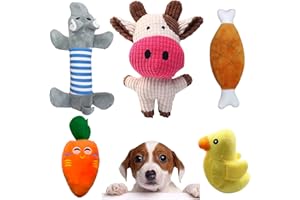TODREMOU Juguete de Peluche para Perros, Paquete de 5 Juguetes para Masticar Cachorros