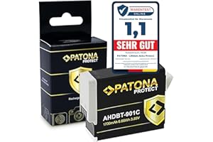 PATONA Protect Batería Compatible con GoPro Hero 12/11/10/9 – 1730mAh – Carcasa ignífuga V1, Duradera y Potente – Reemplazo para GoPro AHDBT-901C, SPBL1B, batería Enduro